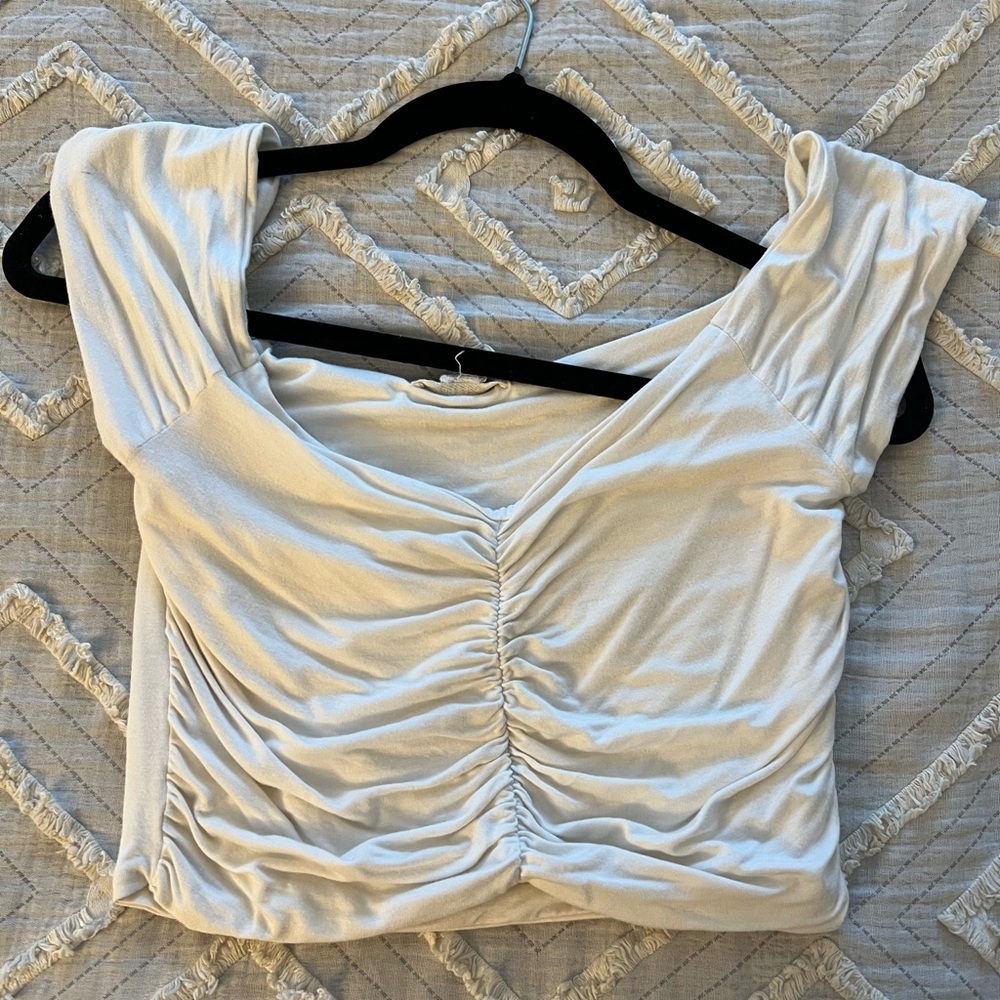 PacSun Billabong white crop top